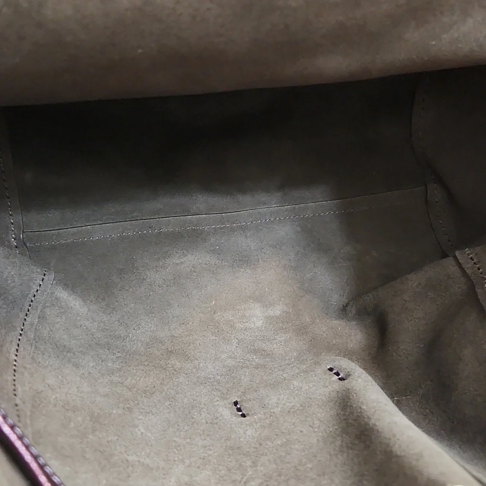 Coach Derby Purple Metallic Leather Backpack - Picture 13 of 16